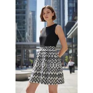 Cynthia Rowley Black/White Dress - Size Large (L)